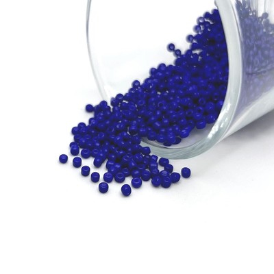 Dark Blue 12/0 Baking Paint Glass Seed - US Seller
