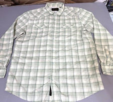 Howler Brothers Bros XL H Bar B Tech Long Sleeve Shirt Green Plaid Fishing FLAWS
