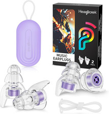 Concert Ear Plugs, 2Pairs Reusable High Fidelity Musician Ear Plugs for Concerts