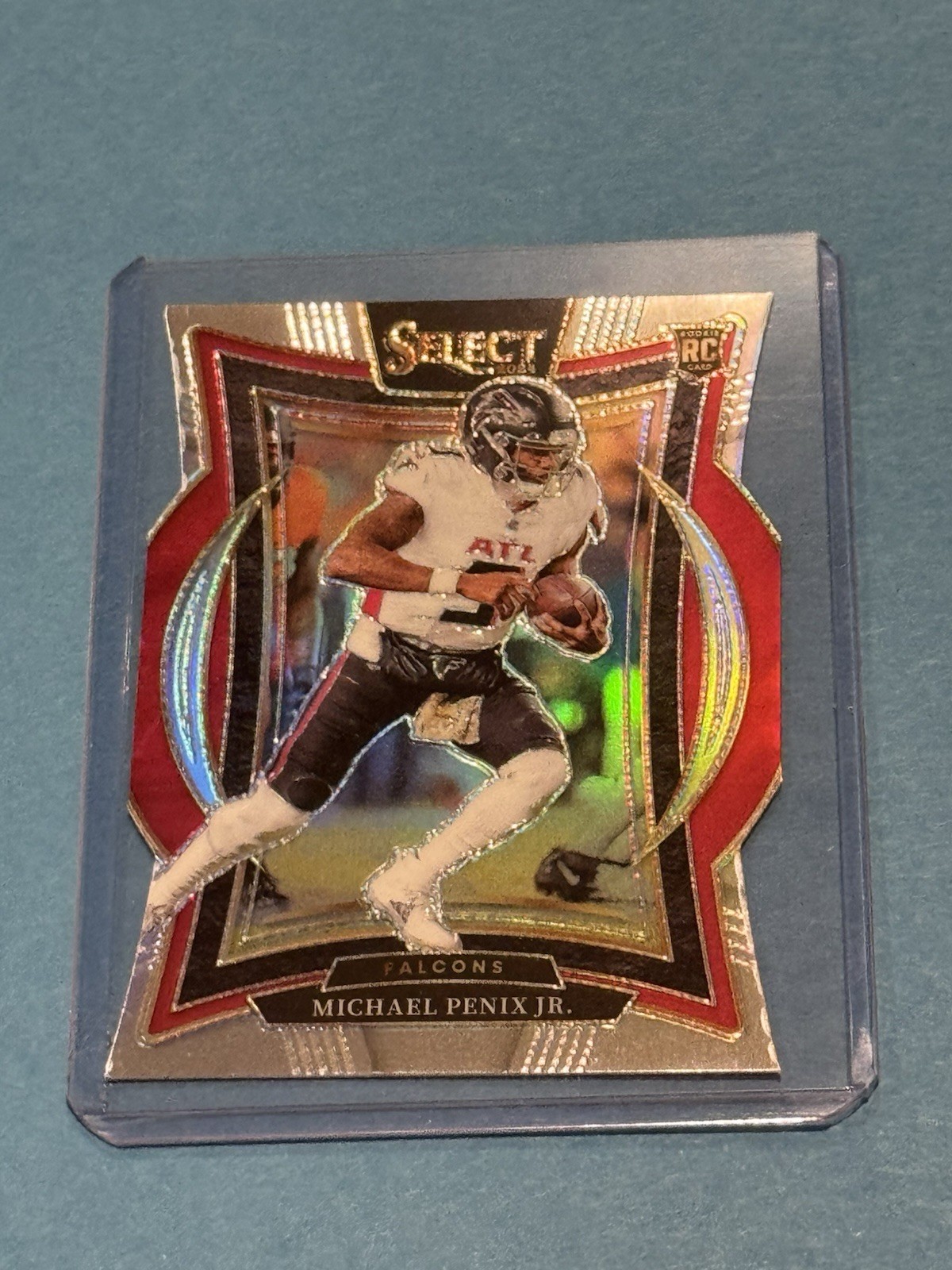 2024 Panini Select - Concourse Michael Penix Jr. #80 Silver Prizm Die-Cut (RC)