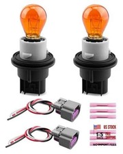 Turn Signal Light Socket Holder with Wiring Harness  Bulb, 2PCS Fit for Dodge