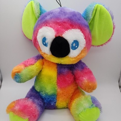 Kosmo Rainbow Koala Bear Plush 17'' Blue Eyes Big Ears Stuffed Animal BJ Toys