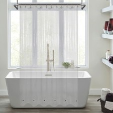 Clear PEVA Plastic Shower Curtain Liner 6 Magnets Waterproof Standard 72 Inch