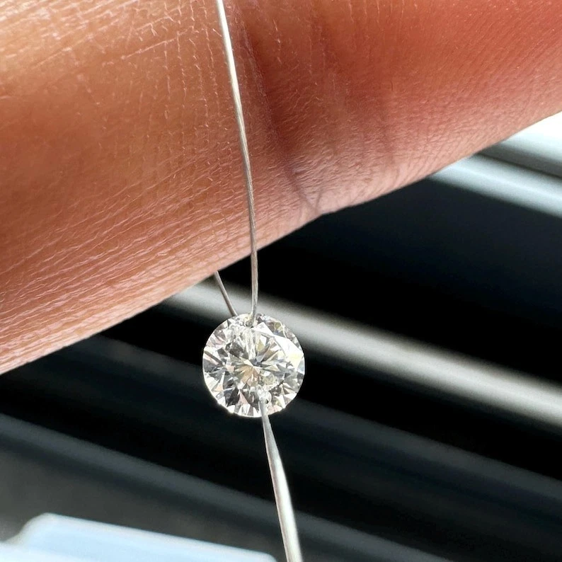 Diamante unico forato sfuso 0,25 ct taglio brillante rotondo coltivato in lab... - Immagine 4 di 4