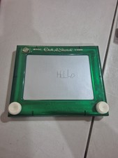 Etch A Sketch No. 505 Green Clear Frame, Vtg Hard To Find, Working