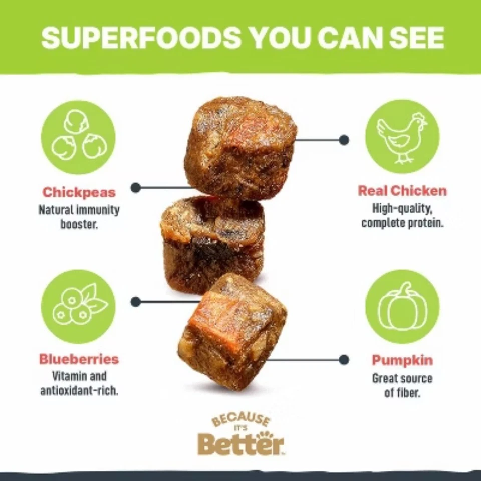 Porque's mejor sabor pollo croquetas alimento seco al aire para perros - 16 oz Foto 4 de 4