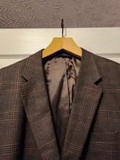 jos.a.bank men's brown 100 wool sport coat blazer jacket size: 52R