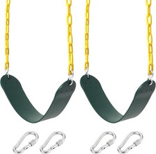 Heavy Duty Swing Seat 2-Pack with 66" Chains Quick-Connect Snap Hooks