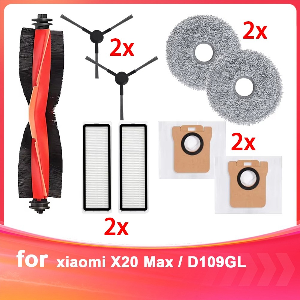 Para Robot Vacuum X20 Max / D109GL Piezas de Aspiradora Rodillo Principal 1761
