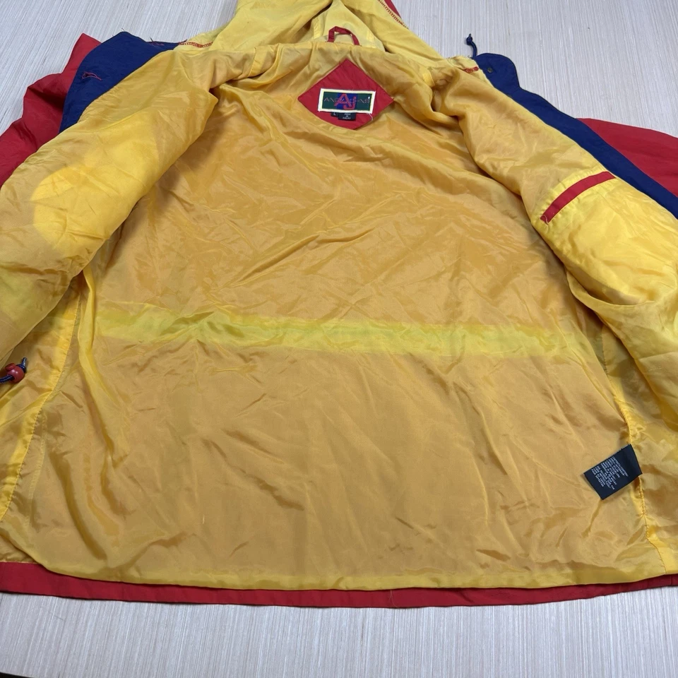 Vintage 80s 90s Andy Johns Windbreaker Jacket Hooded Anorak Women’s Large Long - Image 2 of 4