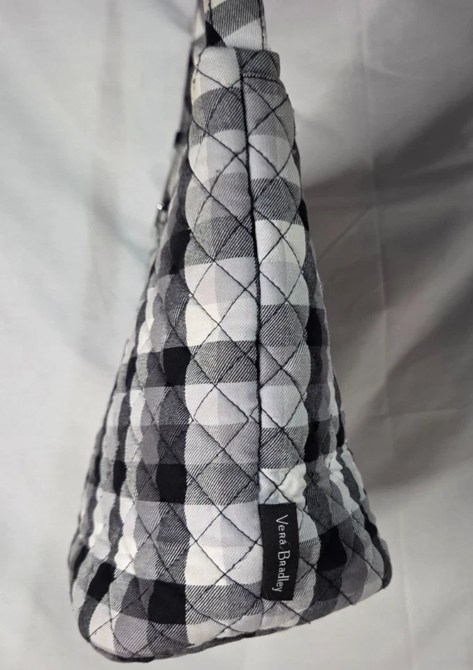 Bolso Bandolera Vera Bradley Hipster Cuadros Búfalo Blanco y Negro Foto 3 de 4