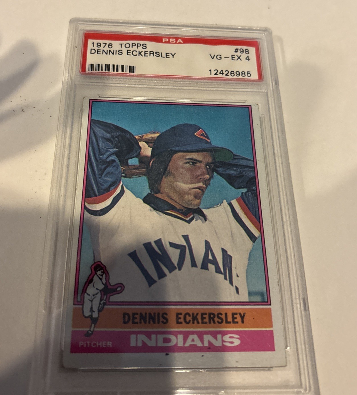 1976 TOPPS #98 DENNIS ECKERSLEY ROOKIE RC PSA 4
