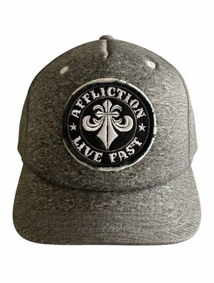 Affliction Trucker Mesh Snapback Hat New Tags Cap Black Grey W/ Free Sweatband!