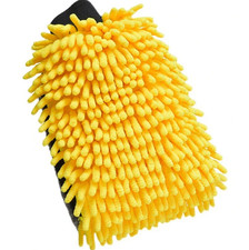 1pc Microfiber Car Wash Mitt Chenille Double-sided Cleaning Glove - New
