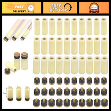 60Pcs Billiard Cue Ferrules Set - 3 Sizes 11mm, 12mm, 13mm with Screw-On Tips