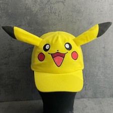 2023 Pokemon Pikachu Face Cap Hat With 3D Ears Baseball Hat Yellow Youth OSMF