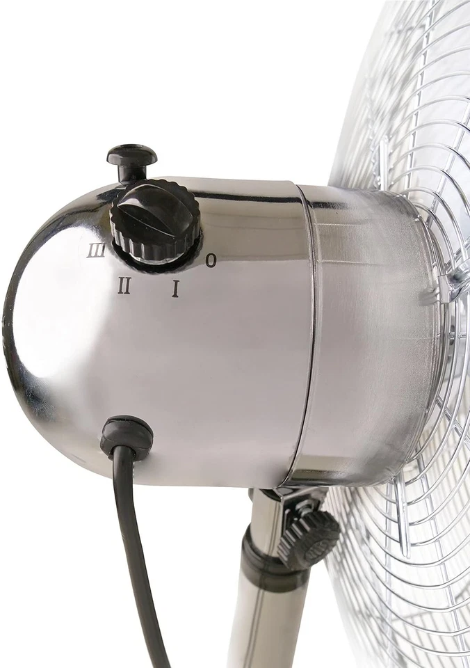 Innoliving Ventilatore a Piantana Resistente INN-522 di Metallo Cromato - Immagine 2 di 4