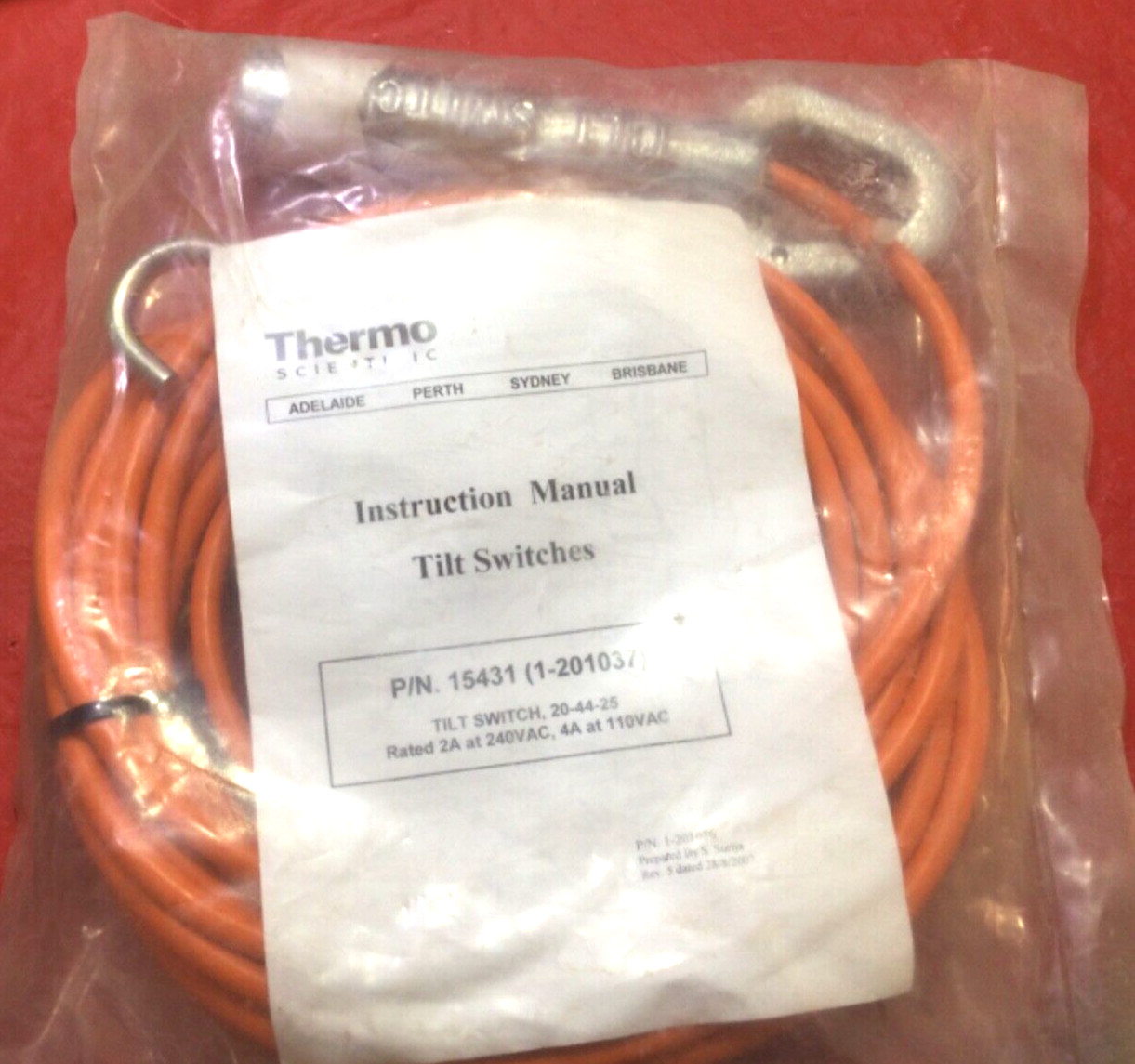 THERMO SCIENTIFIC Tilt Switch 20-44