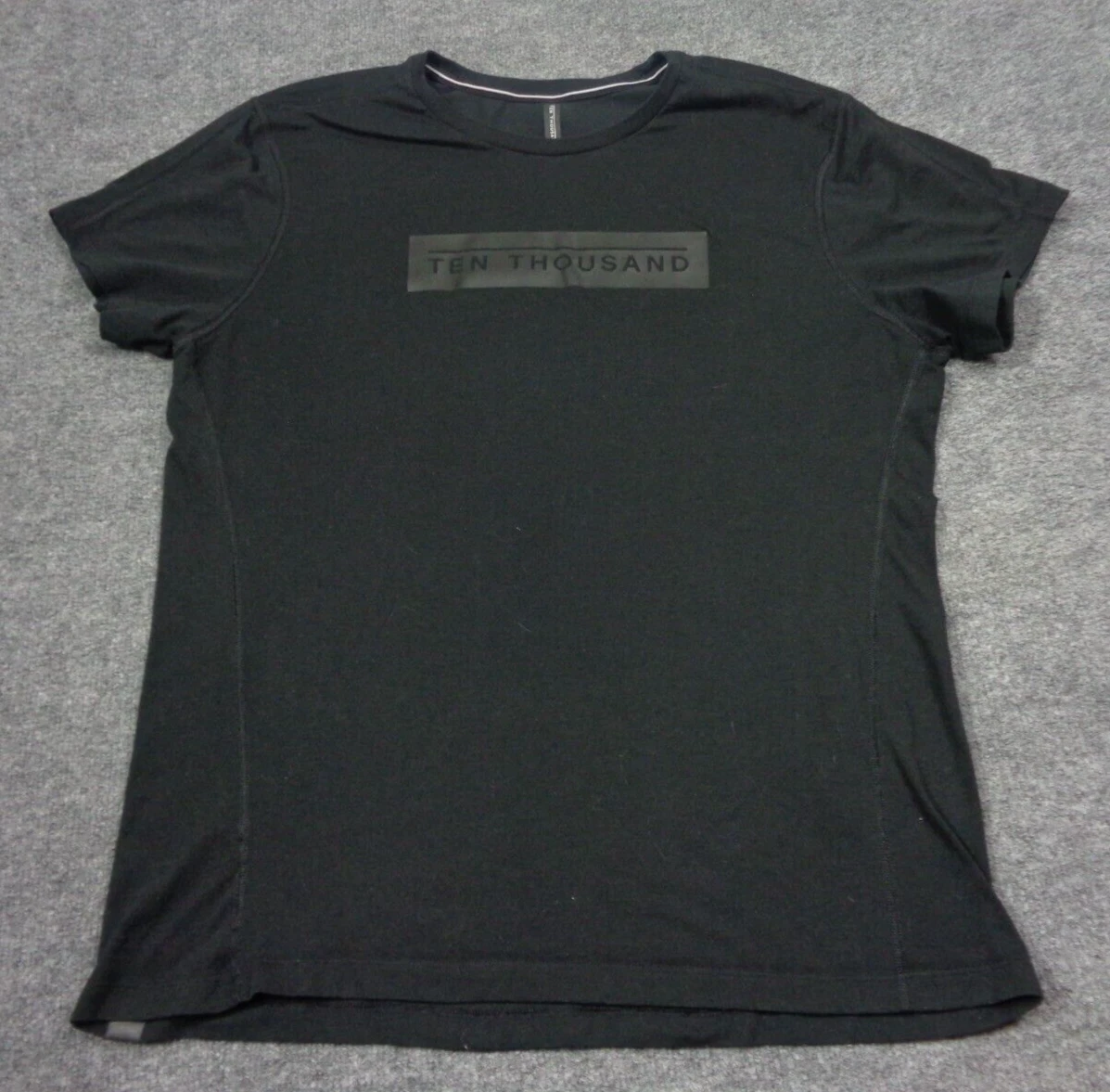 Ten Thousand Shirt Mens XL Black The Durable Logo Gym Workout Running Casual