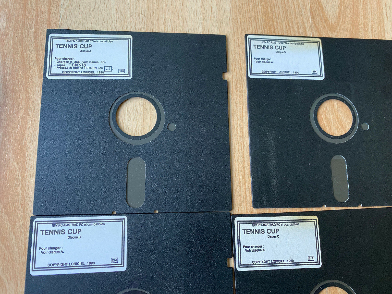 jeu vintage amstrad pc/ibm pc 4 disquettes 5' 1/4 tennis cup loriciel — free download