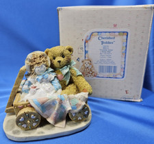 Cherished Teddies Molly Friendship Softens a Bumpy Ride Bear w Doll Wagon 91075