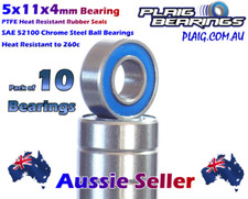 5x11x4mm Bearings (10) RC Tamiya 1150 HPI Savage Traxxas Axial Losi  MR115-2RS