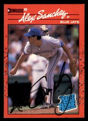 1990 Donruss Baseball #45 Alex Sanchez Signed Autograph (no COA) *e1