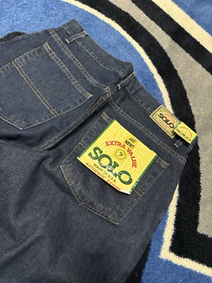 Vintage 90s Solo Semore Jeans Wide Leg Baggy Skater Dark Vintage 90s Solo Semore Jeans Wide Leg Baggy Skater Dark