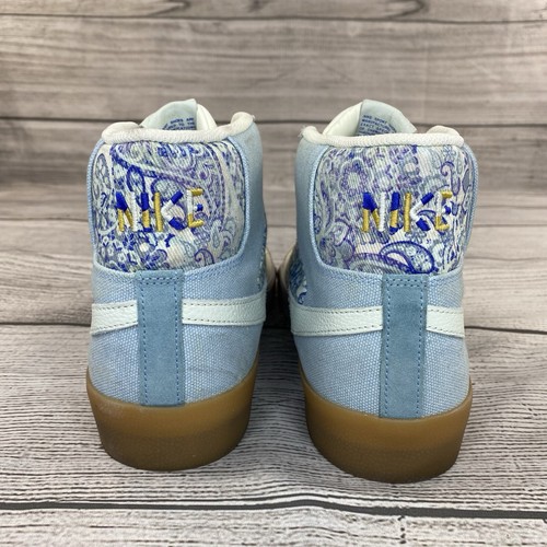 NIKE SB Zoom Blazer Mid Men 13 Sneakers Boarder Blue Floral Paisley DM0859-400 - Picture 11 of 18