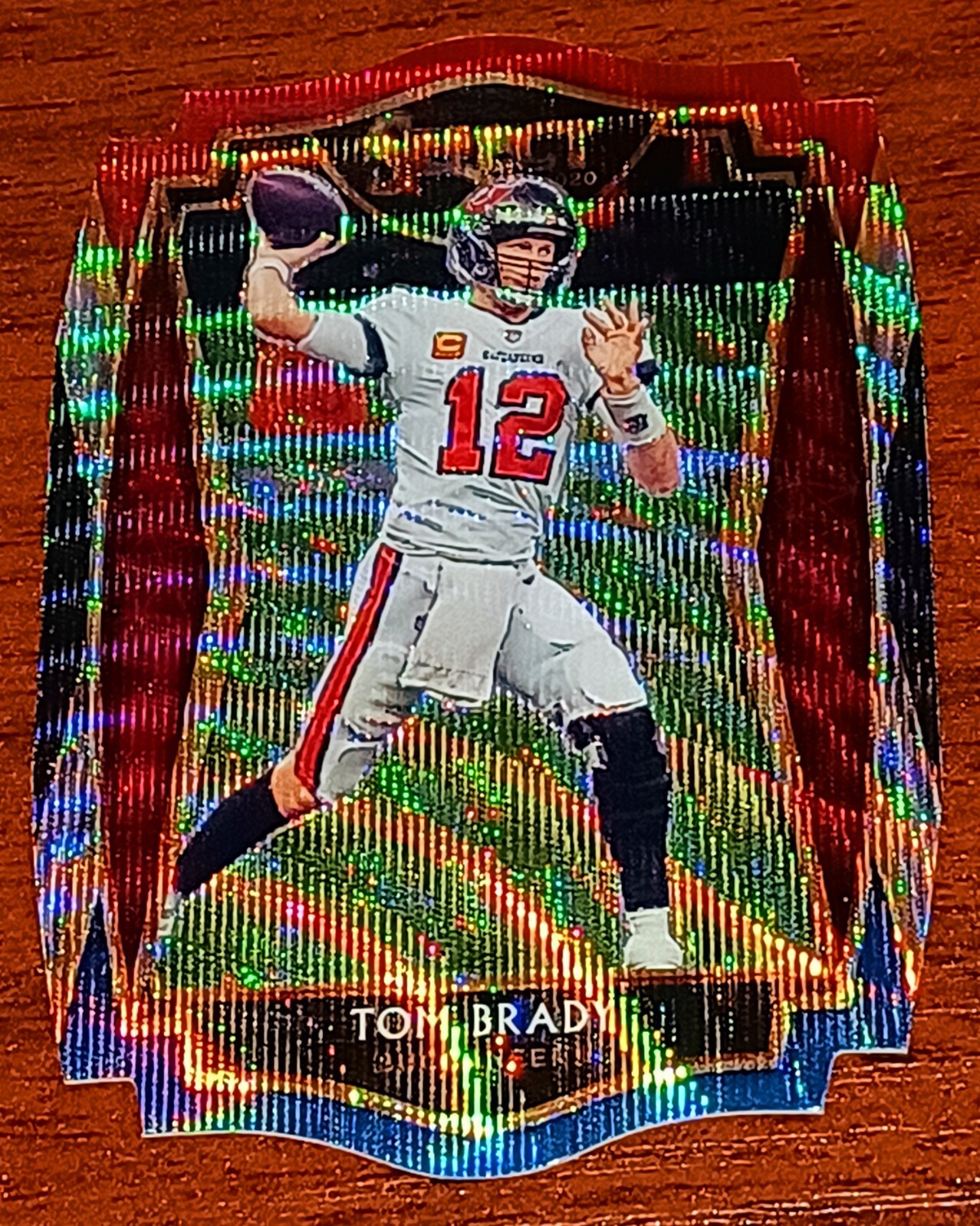 2020 Select Tri-Color Die Cut Prism #101 Tom Brady Bucaneers GOAT Premier Level