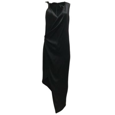 cushnie silk dress CUSHNIE ET OCHS BLACK SLEEVELESS PLUNGING SILK FORMAL DRESS 2 RV$1695