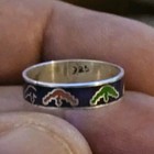 925 Stamped: 4 Multi Color Enamel Sterling Silver Rings, Sizes In Pictures — photo 7