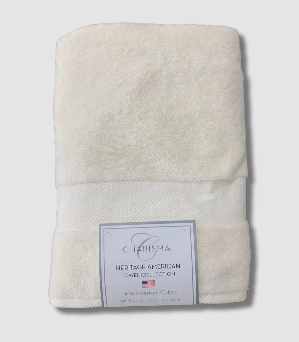 $59 Charisma Ivory Classic Cotton American Heritage Bath Towel 30