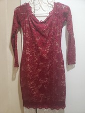 burgundy dress windsor lace nylon spandex polyester small