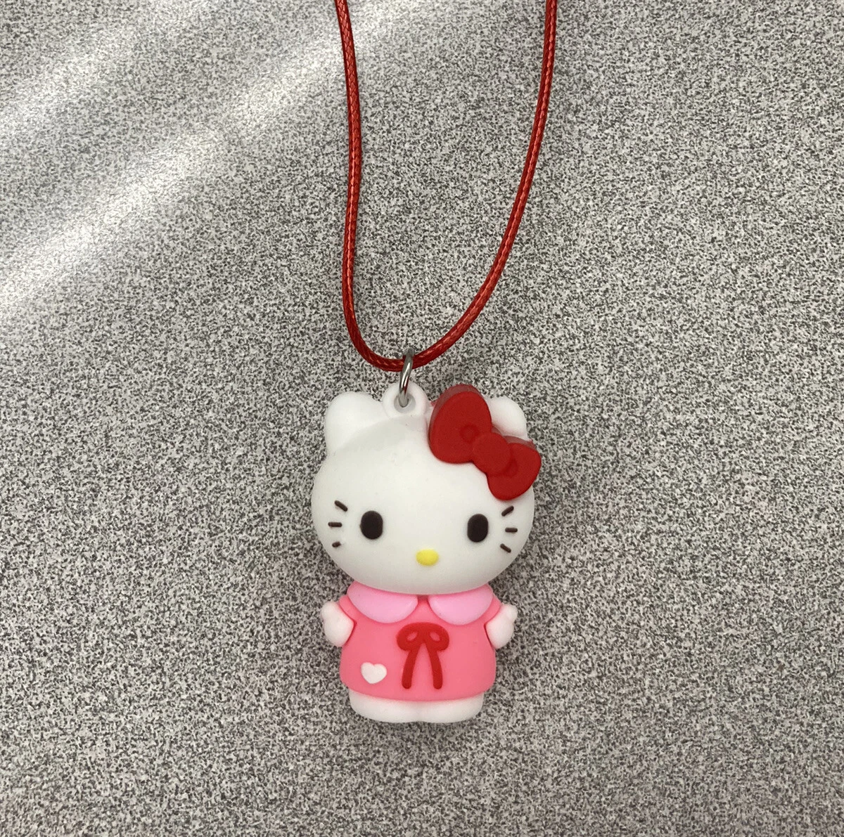 Handmade Hello Kitty Necklace Sanrio New Nickel-free Pink Red White Cat Cute