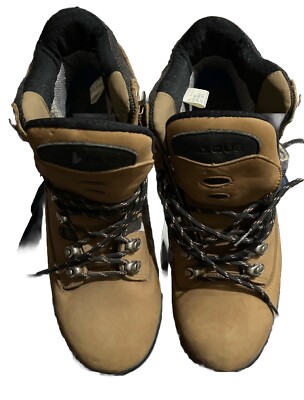 Vasque Tan Suede Hiking Work Boots SZ 11.5 Variable Fit System 7162 Skywalk Sole
