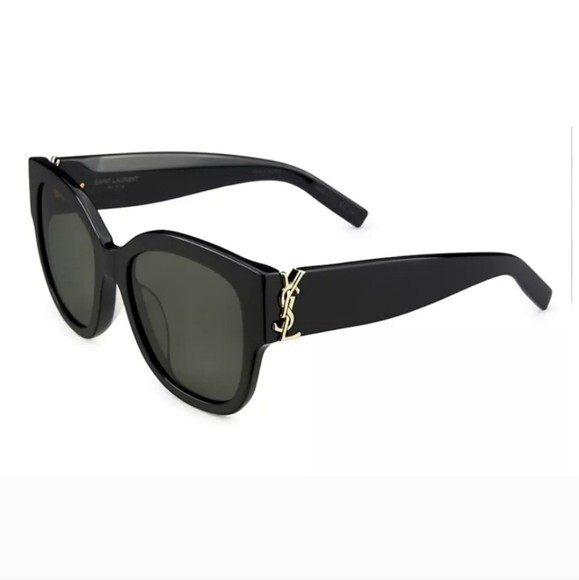 Nuovo con etichette! Occhiali da sole YSL Saint Laurent monogramma acetato 56 mm occhio di gatto