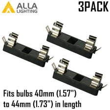 3x 42mm Festoon Bulb Socket Base Holder Metal Contact For Led Halogen Lamps 3x 42mm Festoon Bulb Socket Base Holder Metal Contact For Led Halogen Lamps