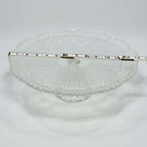 Gorham Crystal Emily’s Attic Collection Clear 13” Footed Cake Plate NEW IN BOX - Picture 3 of 18