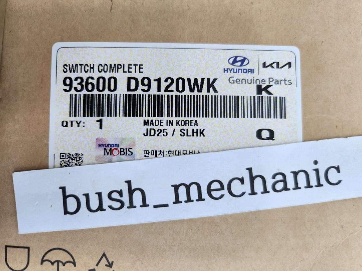 GENUINE OEM Hyundai Kia Switch Complete 93600D9120WK | eBay