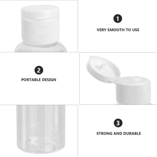 10PCS Contenitori WC Portatile Durevole Trasparente Bottiglie Shampoo Vuote 50ML - Foto 9 di 11