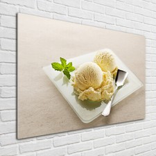 Tulup Stampa Vetro Acrilico Wall Art Immagine 100x70cm - Gelato sul piatto
