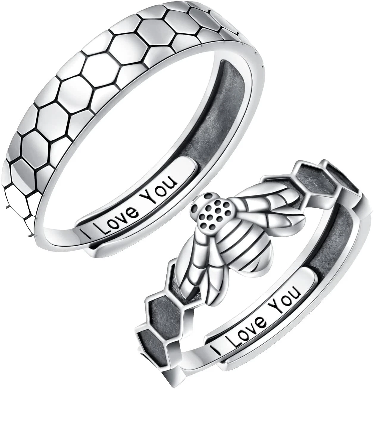 Anillos de moda de plástico blanco