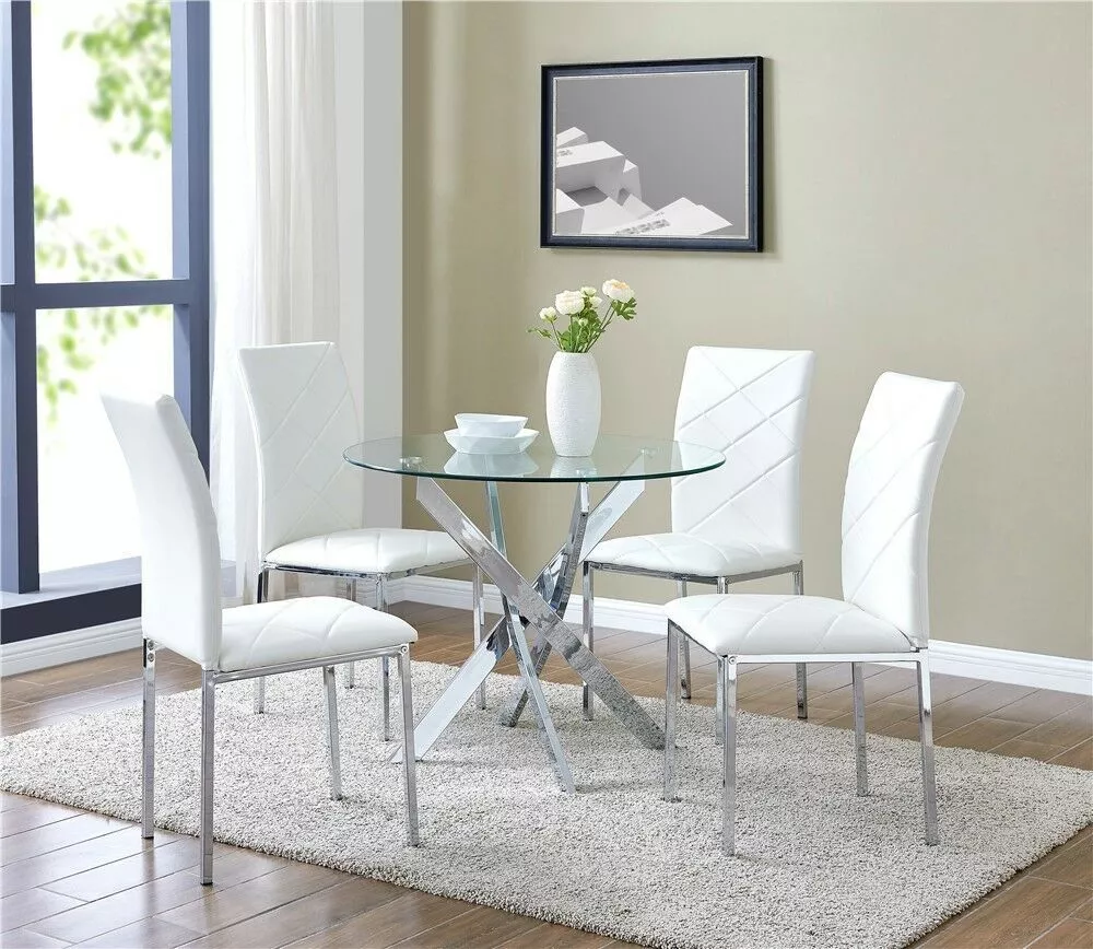 All glass cheap kitchen table