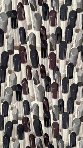 Prada Vintage Spring 2000 Black Grey Lipstick Print Silk Skirt 38 Archive Runway - Picture 6 of 7