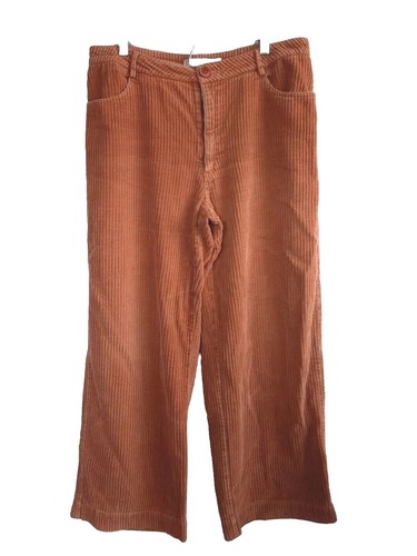Twik Women’s Large Corduroy Pants Inseam 27 Modal Vintage Orange - Picture 4 of 14