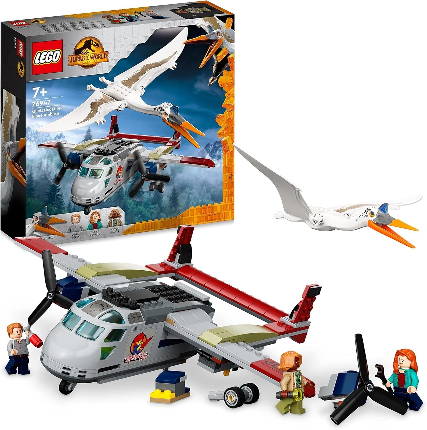 LEGO Jurassic World 76947 L'Embuscade en Avion du Quetzalcoatlus pour Enfant