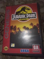 Vintage Sega Genesis Game Jurassic Park 1993 Authentic Cartridge Dinosaur Action