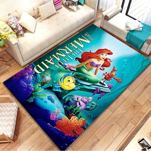 Alfombra 3D The Little Mermaid Arielle alfombra infantil alfombrilla de suelo alfombrilla de puerta - Imagen 12 de 17