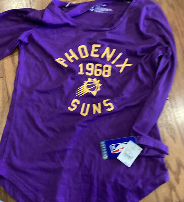 Phoenix Suns Shirt Womens Size Large Purple Tee Long Sleeve NBA 02